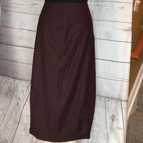 LILITH BURGUNDY WOOL  CARGO POCKET STRUCTURED MIDI SKIRT NWT - Picture 1 of 10